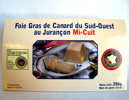 Foie gras de canard mi-cuit au jurançon (200g)